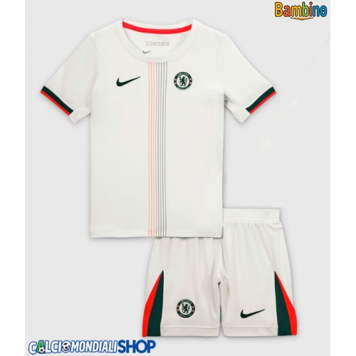 Maglie da calcio Chelsea Seconda Maglia Bambino 2025-26 Manica Corta + Pantaloni corti)